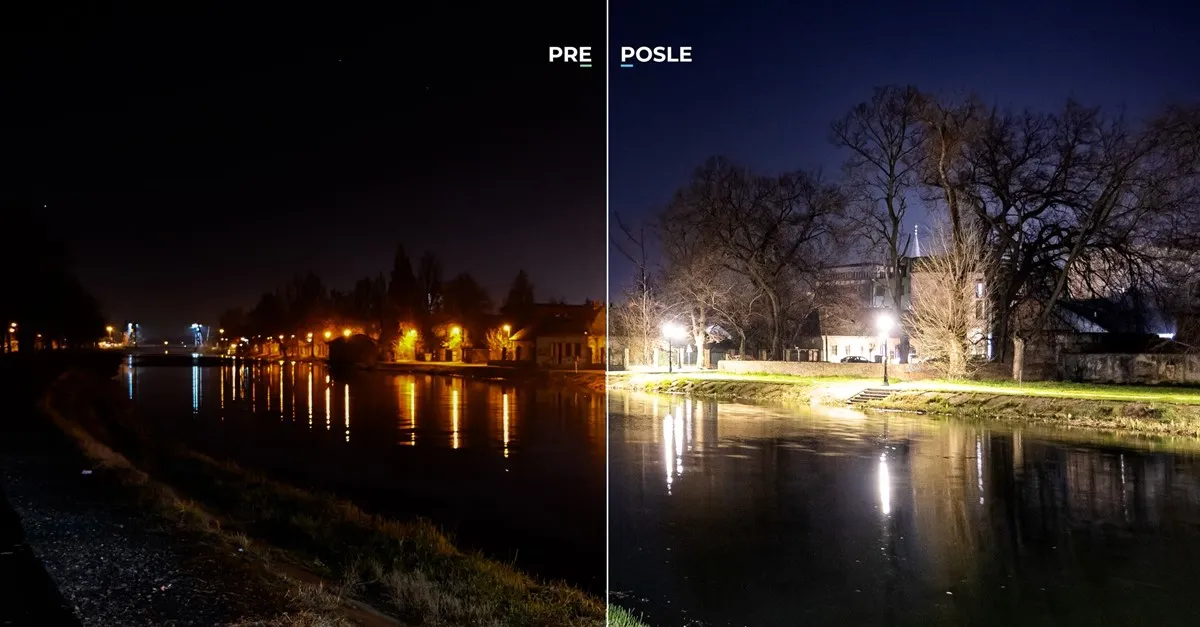 Pre i posle rekonstrukcije javnog osvetljenja